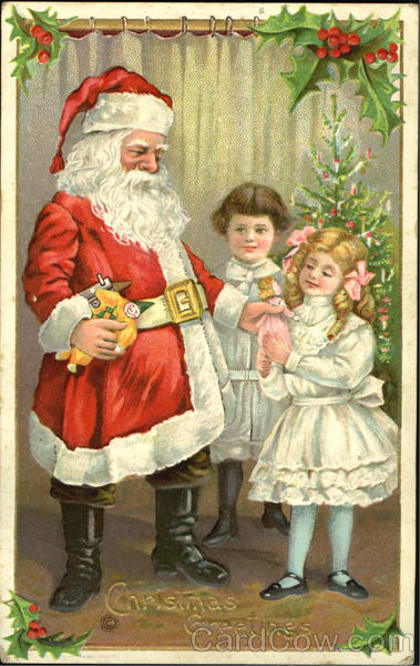 Santa with children dolls Santa Claus