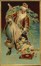 Santa with Toys Santa Claus Postcard Postcard