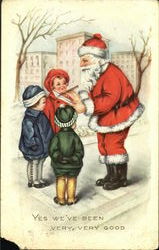 Santa With Children Postcard