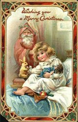 Wishing You Merry Christmas Santa Claus Postcard Postcard