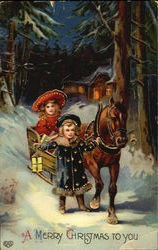 A Happy Christmas To You Children Postcard Postcard