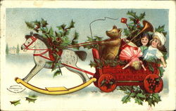 Santa Claus Express Toys Postcard Postcard