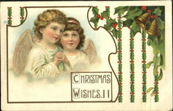 Christmas Wishes Angels Postcard Postcard