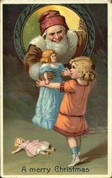 A Merry Christmas Santa Claus Postcard Postcard