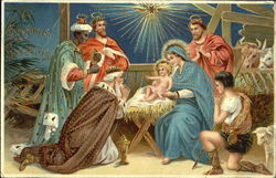 Christmas Greeting Madonna & Child Postcard Postcard