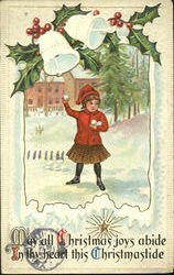 Snowball Fight Postcard