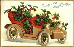 Christmas Car Postcard