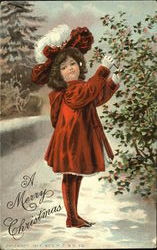 A Merry Christmas Children Postcard Postcard