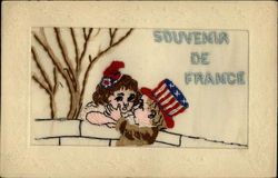 Patriotic Children - France Postcard