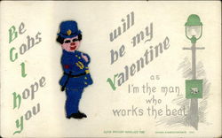 Policeman Valentine Postcard