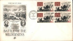 Battle of the Wilderness, Civil War Centennial 1864-1964 Block of Stamps First Day Covers First Day Cover First Day Cover First Day Cover