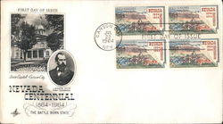 Nevada Centennial 1864-1964 Block of Stamps First Day Covers First Day Cover First Day Cover First Day Cover