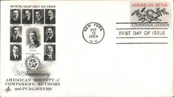 50th Anniversary American Society of Composers, Authors and Publishers First Day Cover