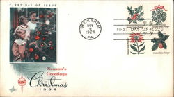 Season's Greetings Christmas 1964 Block of Stamps First Day Covers First Day Cover First Day Cover First Day Cover