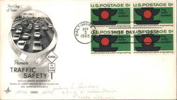 Promote Traffic Safety 1965 Block of Stamps First Day Cover