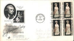 Honoring John Singleton Copley, 1737-1815 Block of Stamps First Day Covers First Day Cover First Day Cover First Day Cover