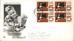 Humane Treatment of Animals Block of Stamps First Day Covers First Day Cover First Day Cover First Day Cover