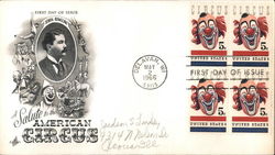 A Salute to the American Circus Block of Stamps First Day Covers First Day Cover First Day Cover First Day Cover