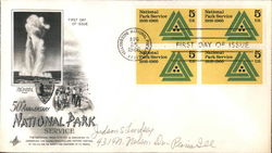 50th Anniversary National Park Service Block of Stamps First Day Cover