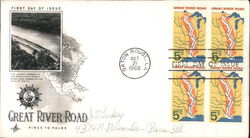 Great River Road Block of Stamps First Day Covers First Day Cover First Day Cover First Day Cover