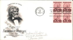 U. S. Abolitionist Minister to Haiti Frederick Douglass 1817-1891 Prominent Americans Series Block of Stamps First Day Covers Fi First Day Cover