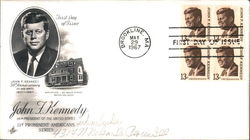 John F. Kennedy, 50th Anniversary of His Birth 1917-1967 Block of Stamps First Day Covers First Day Cover First Day Cover First Day Cover