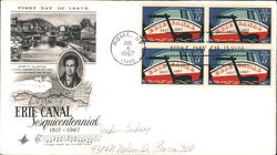 Erie Canal Sesquicentennial, 1817-1967 Block of Stamps First Day Cover