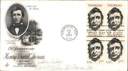 150th Anniversary of the Birth of Henry David Thoreau First Day Covers First Day Cover First Day Cover First Day Cover