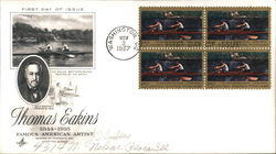 Thomas Eakins 1844-1916 Famous American Artist Block of Stamps First Day Covers First Day Cover First Day Cover First Day Cover