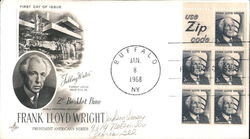 World Famous Architect Frank Lloyd Wright Block of Stamps First Day Covers First Day Cover First Day Cover First Day Cover