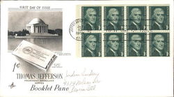 Thomas Jefferson Block of Stamps First Day Covers First Day Cover First Day Cover First Day Cover