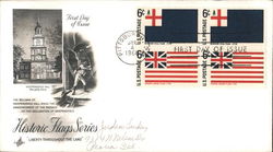 Historic Flags Series Block of Stamps First Day Cover