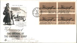 75th Anniversary of the Opening of the Cherokee Strip 1893-1968 Block of Stamps First Day Covers First Day Cover First Day Cover First Day Cover