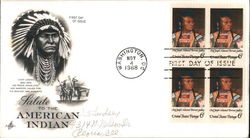 Salute to the American Indian Block of Stamps First Day Cover