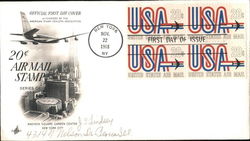 20c Air Mail Stamp Series of 1968 Block of Stamps First Day Covers First Day Cover First Day Cover First Day Cover