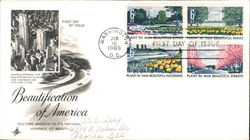 Beautification of America Block of Stamps First Day Covers First Day Cover First Day Cover First Day Cover