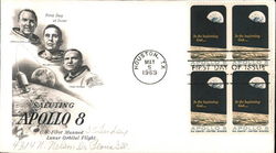 Saluting Apollo 8 Block of Stamps First Day Covers First Day Cover First Day Cover First Day Cover