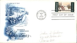 Season's Greetings - Christmas 1969 First Day Cover