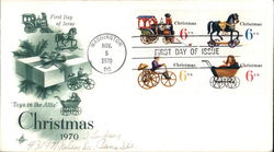 Toys in the Attic Christmas 1970 Block of Stamps First Day Cover