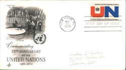 25th Anniversary of the United Nations 1945-1970 First Day Covers First Day Cover First Day Cover First Day Cover