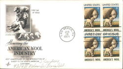 Honoring the American Wool Industry First Day Covers First Day Cover First Day Cover First Day Cover