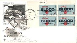 Honoring American Blood Donors, 1971 First Day Covers First Day Cover First Day Cover First Day Cover