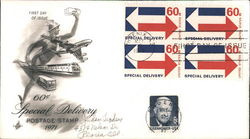 60¢ Special Delivery Postage Stamp 1971 First Day Covers First Day Cover First Day Cover First Day Cover