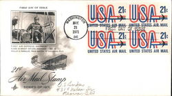 21c Air Mail Stamp Series of 1971 Block of Stamps First Day Covers First Day Cover First Day Cover First Day Cover