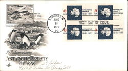 10th Anniversary Antarctic Treaty of 1959 Block of Stamps First Day Covers First Day Cover First Day Cover First Day Cover