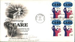 25th Anniversary CARE Block of Stamps First Day Covers First Day Cover First Day Cover First Day Cover