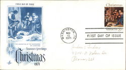 Season's Greetings Christmas 1971 First Day Cover