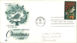 Season's Greetings - Christmas 1971 First Day Covers First Day Cover First Day Cover First Day Cover