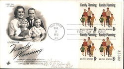 A Need for Family Planning Block of Stamps First Day Covers First Day Cover First Day Cover First Day Cover