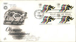 Olympic Summer Games XX Olympiad Munich 1972 Block of Stamps First Day Covers First Day Cover First Day Cover First Day Cover